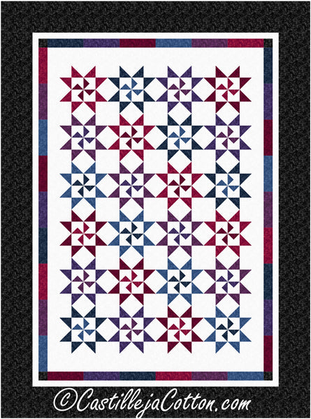 Starry Pinwheels Quilt Pattern CJC-55861 - Paper Pattern