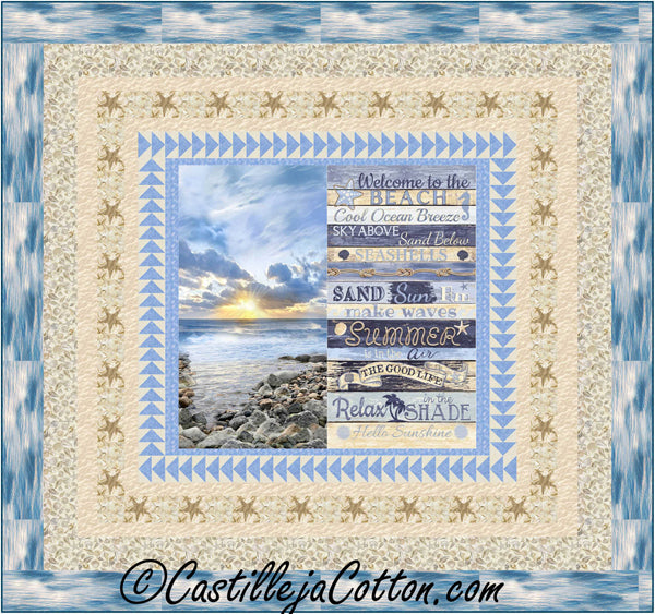 Beach Signs King Quilt CJC-55974e - Downloadable Pattern