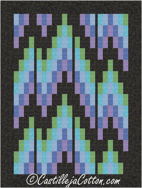 Metallic Northern Lights Quilt CJC-56021e - Downloadable Pattern