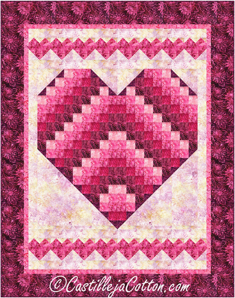 Big and Little Hearts Lap Quilt CJC-56294e - Downloadable Pattern