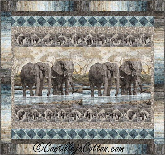 Elephants King Quilt Pattern CJC-56322 - Paper Pattern