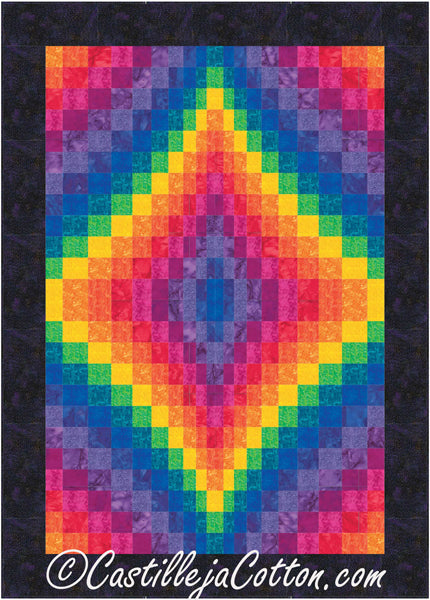 Rainbow Diamond Quilt CJC-56462e - Downloadable Pattern