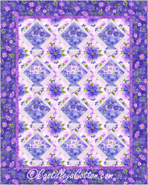 Posy Baskets Lap Quilt CJC-56505e - Downloadable Pattern