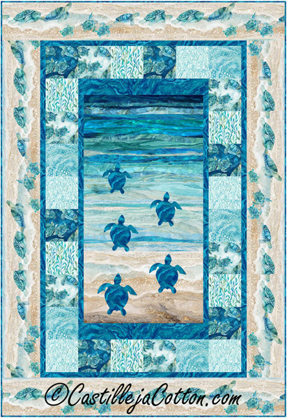 Turtles Leaving the Bay Quilt CJC-56891e - Downloadable Pattern