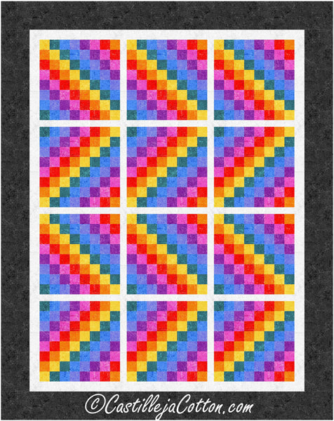 Rippling Rainbows Quilt CJC-56981e - Downloadable Pattern