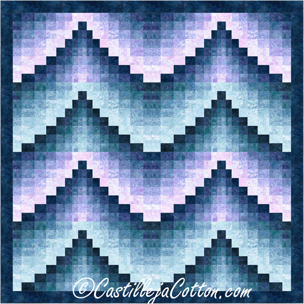 Double Rising Peaks King Quilt CJC-57164e - Downloadable Pattern