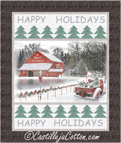 Happy Holiday Truck Quilt Pattern CJC-57351 - Paper Pattern