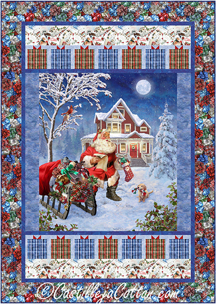 Santa and His Sleigh Quilt CJC-57402e - Downloadable Pattern