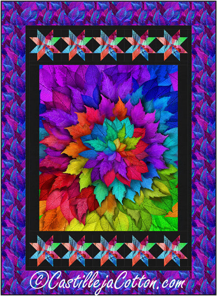 Neon Flowers Quilt CJC-57511e - Downloadable Pattern