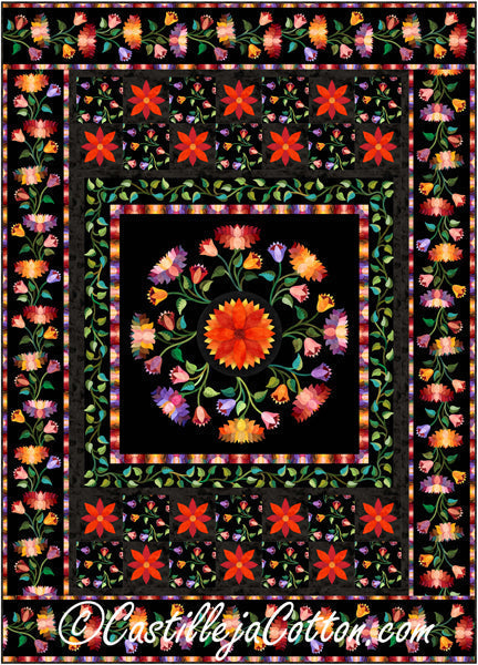 Flamenco Floral Dance Quilt Pattern CJC-57711 - Paper Pattern