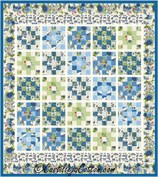 Something Blue FQ Quilt CJC-57741e - Downloadable Pattern