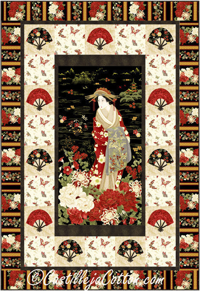 Geisha Fans Quilt Pattern CJC-57761 - Paper Pattern