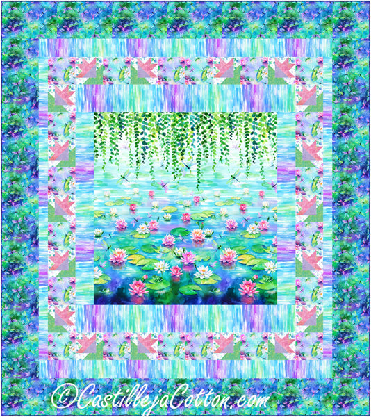 Waterlilies Queen Quilt Pattern CJC-57882 - Paper Pattern