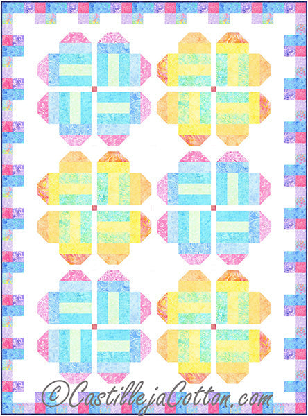 Posy Hearts Quilt CJC-58061e - Downloadable Pattern