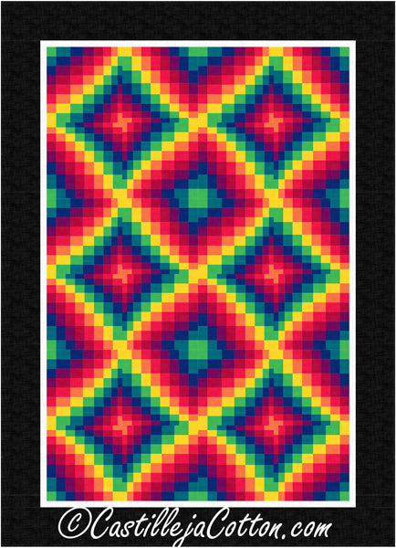 Spinning Squares Quilt Pattern CJC-58071 - Paper Pattern