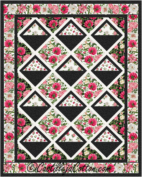 Blooming Flowers Quilt CJC-58101e - Downloadable Pattern