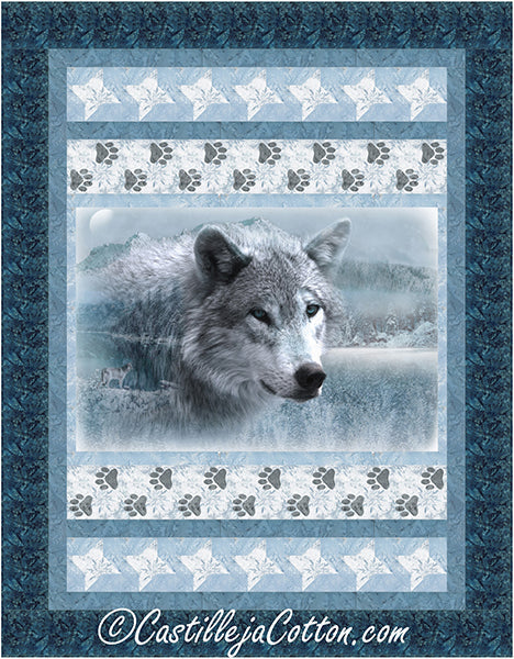 Wolf and Snowflakes Quilt Pattern CJC-58591 - Paper Pattern