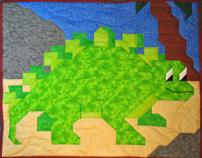 Stegosaurus Quilt Pattern CQ-007 - Paper Pattern