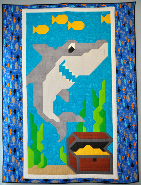 Sharks Quilt CQ-039e - Downloadable Pattern