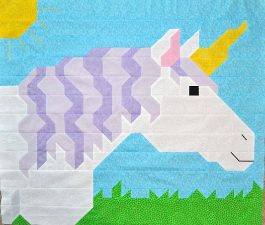 Unicorn Quilt CQ-045e - Downloadable Pattern