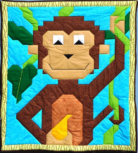 Monkey Quilt Pattern CQ-051 - Paper Pattern