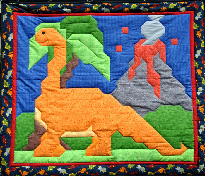 Brontosaurus Quilt Pattern CQ-055 - Paper Pattern