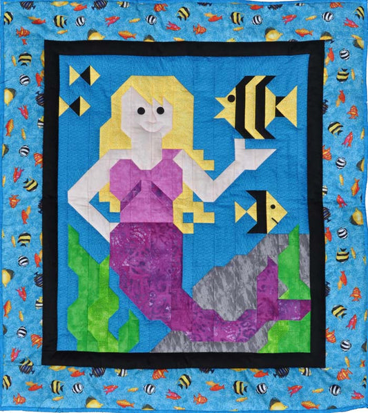 Mermaid Quilt Pattern CQ-078 - Paper Pattern