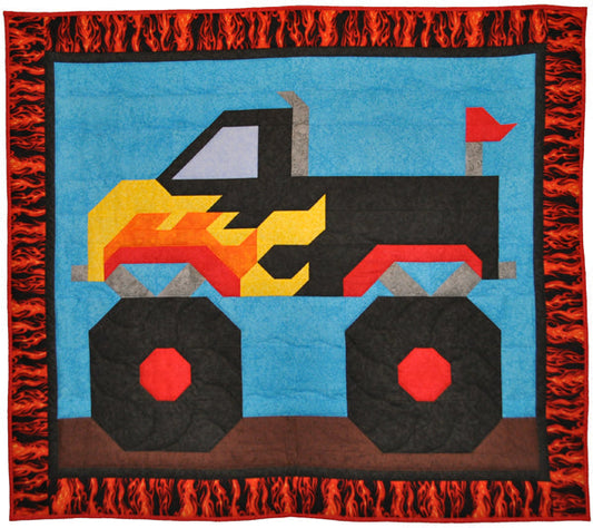 Monster Truck Quilt CQ-119e - Downloadable Pattern