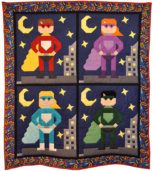 Super Hero Quilt CQ-124e - Downloadable Pattern