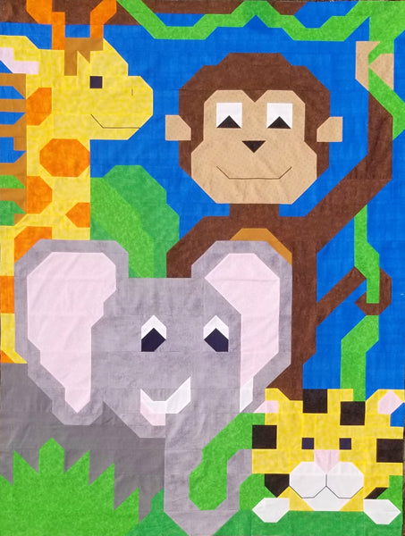 Jungle Pals Quilt CQ-127e - Downloadable Pattern