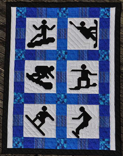 Snowboarding Quilt CQ-142e - Downloadable Pattern