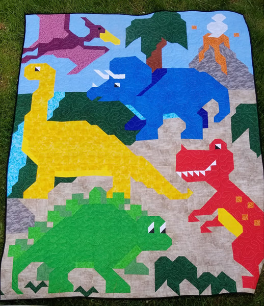 Dino Friends Quilt CQ-162e - Downloadable Pattern