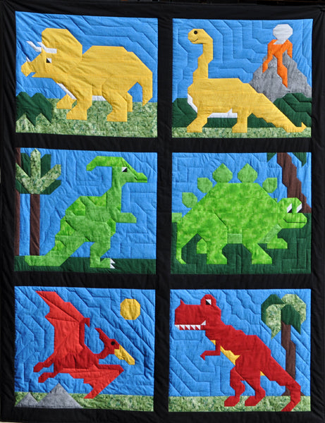 Dinosaurs Quilt CQ-164e - Downloadable Pattern