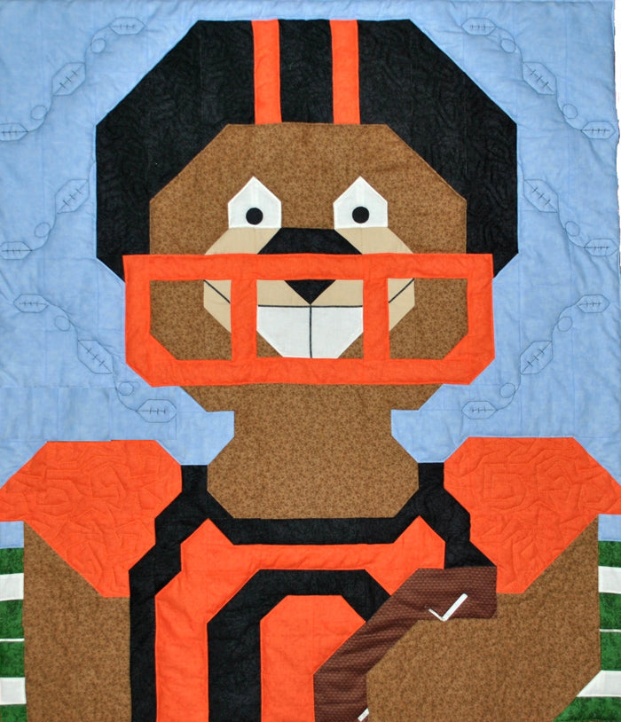 Football Beaver Quilt Pattern CQ-B004 - Paper Pattern