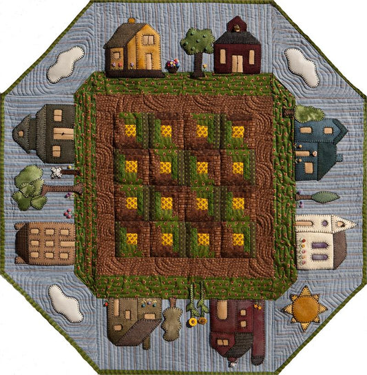 Prairie Town in Summer Table Topper Pattern CQA-502 - Paper Pattern