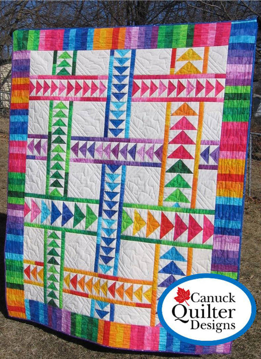 Wandering Geese Quilt CQD-1003e - Downloadable Pattern