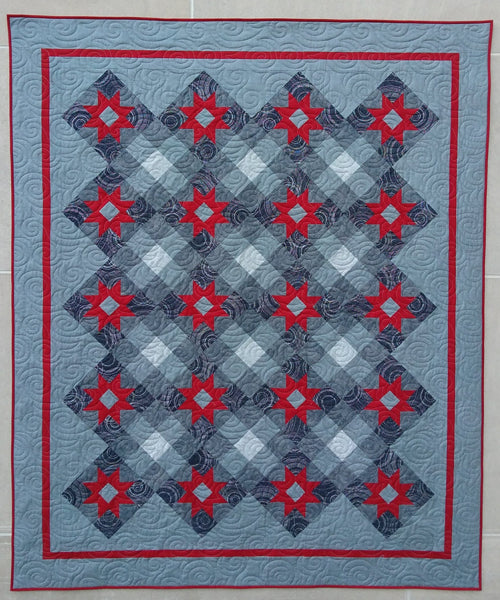 Starlight Plaid Quilt CQD-5574e - Downloadable Pattern