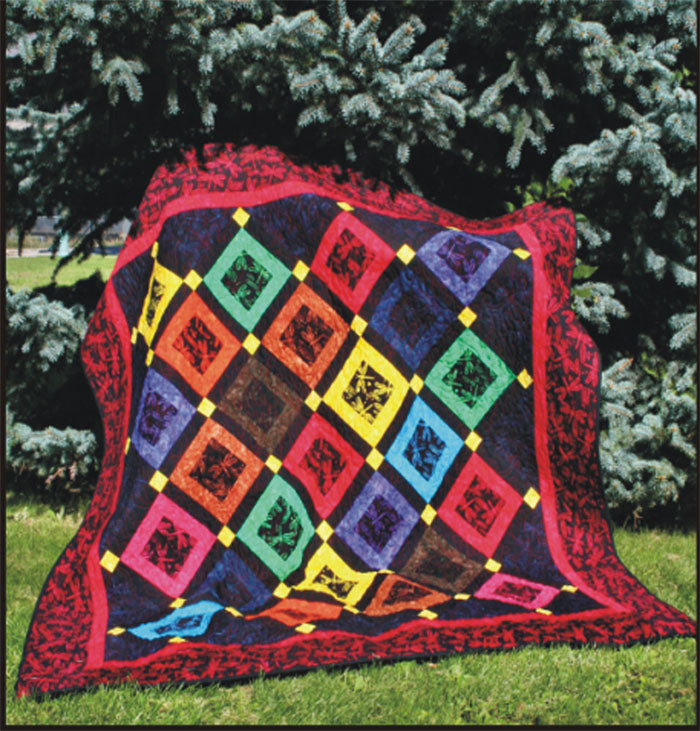 Kaleido Square Quilt Pattern CTD-1018 (advanced beginner, home