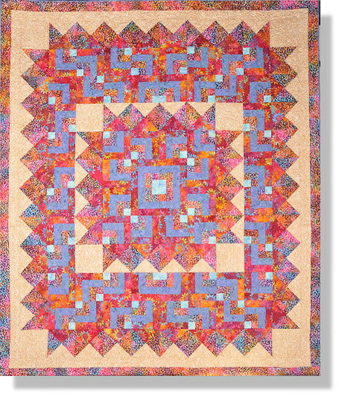 Batik Cabins Quilt Pattern CTG-145 - Paper Pattern