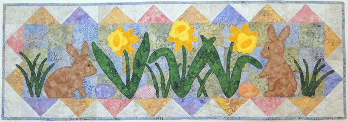 Hop into Spring Table Runner CTG-157e - Downloadable Pattern