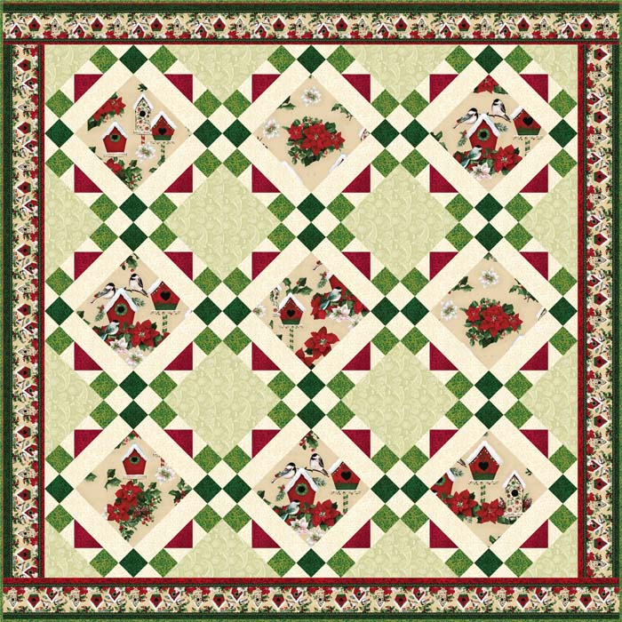 Holiday Squares Quilt Pattern CTG-174 - Paper Pattern