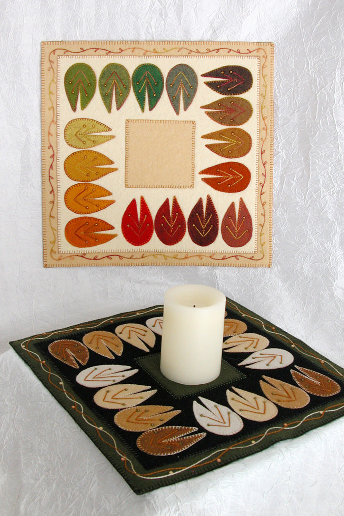 Modern Leaves Table Topper DBM-1416e - Downloadable Pattern