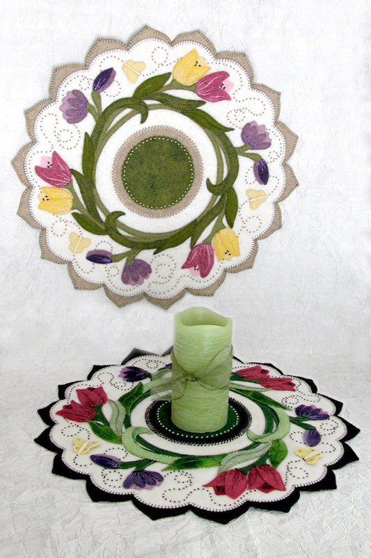 Tulip Swirl Table Topper Pattern DBM-1417 - Paper Pattern