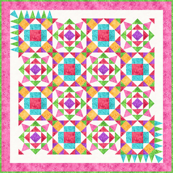 Happy Hour Quilt Pattern FHD-202 - Paper Pattern