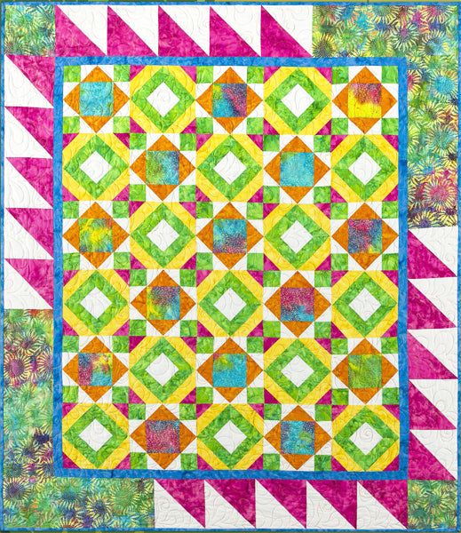 Tiki Tiki Triangles Quilt Pattern FHD-206 - Paper Pattern