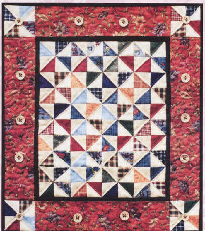 Pinwheels & Buttons Quilt FRD-1107e - Downloadable Pattern