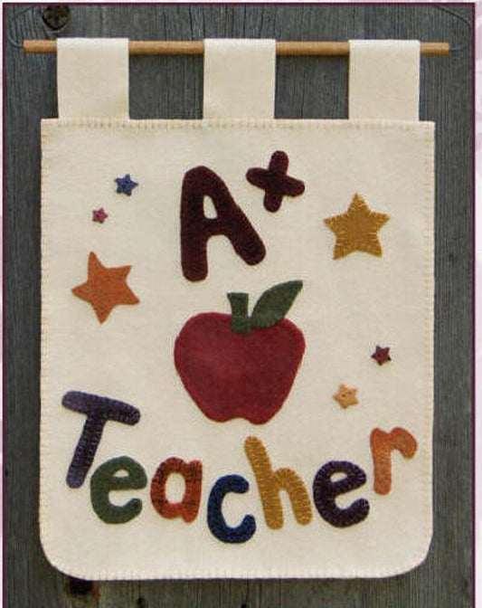 A+ Teacher Banner FRD-1205e - Downloadable Pattern