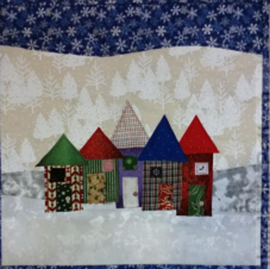 Christmas Row Houses Quilt FREE-157e - Downloadable Pattern