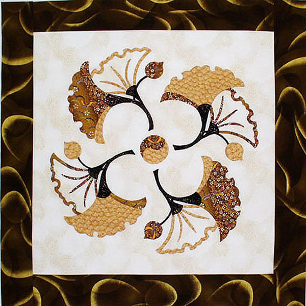 Interlocking Gingko Pattern Dancing Gingkos Quilt GGA-119e - Downloadable Pattern – QuiltWoman.com