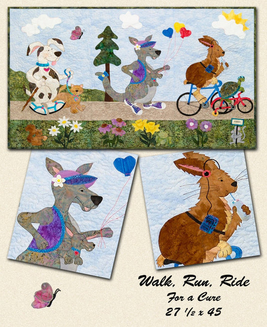 Walk, Run, Ride Wall Hanging HBH-111e - Downloadable Pattern